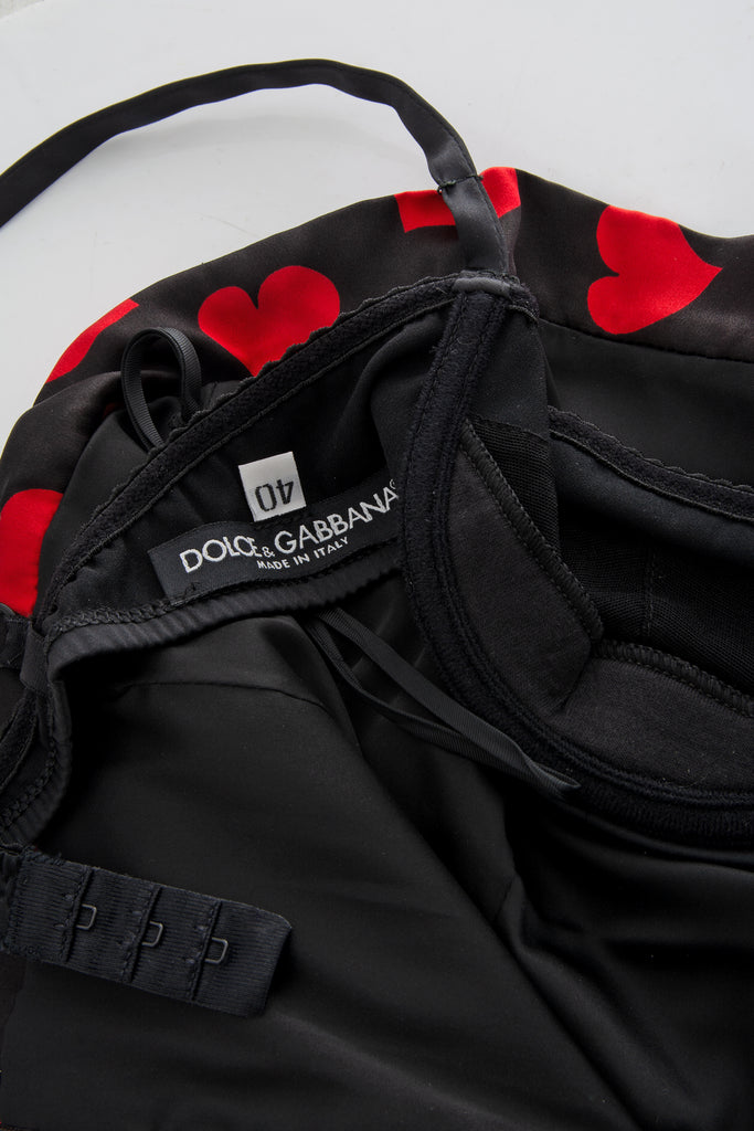 Dolce and Gabbana Heart Print Bustier Top - irvrsbl