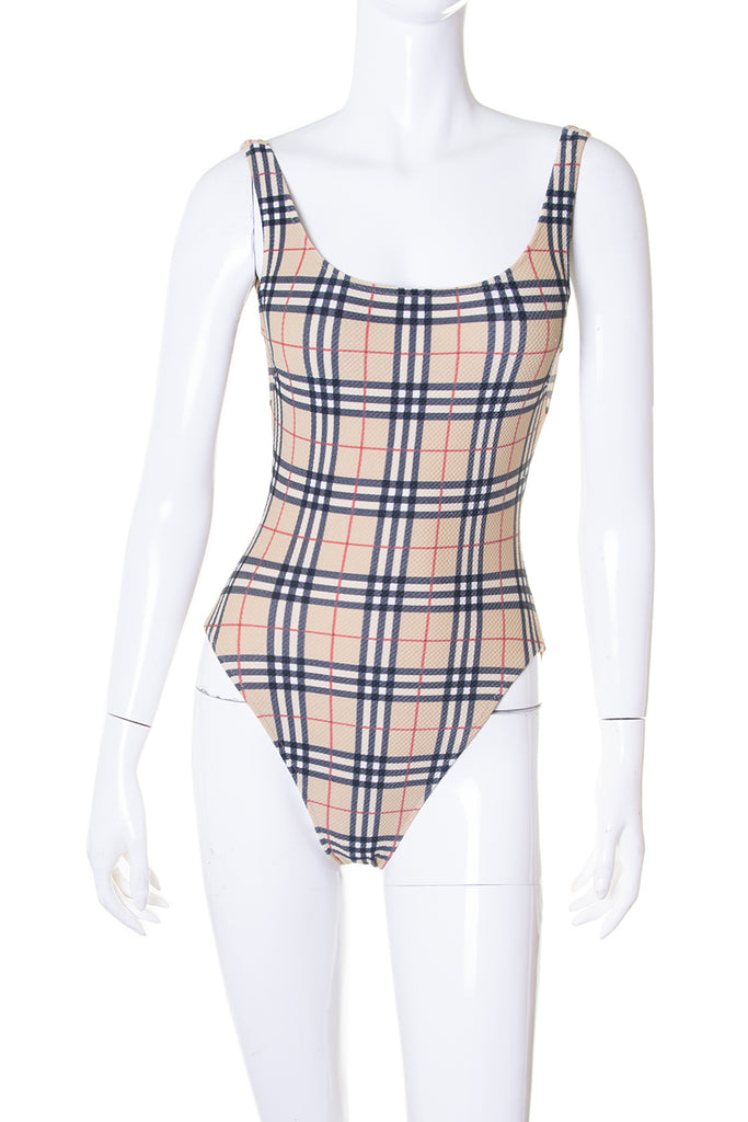 Burberry Nova Check Swimsuit with Skirt - irvrsbl