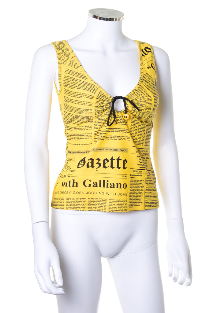 John GallianoGazette Top in Yellow- irvrsbl