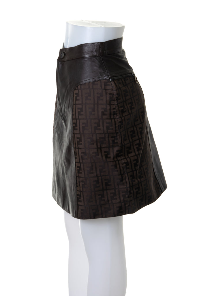 Fendi Leather Monogram Skirt - irvrsbl