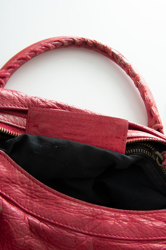 BalenciagaCity Bag in Red- irvrsbl