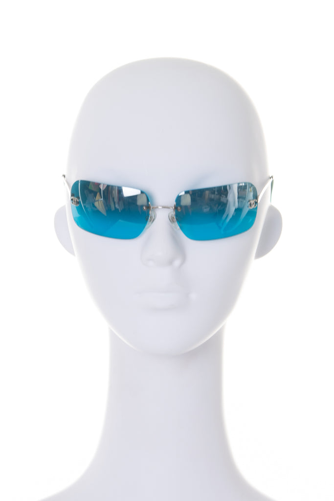 Chanel Y2K Sunglasses in Blue - irvrsbl