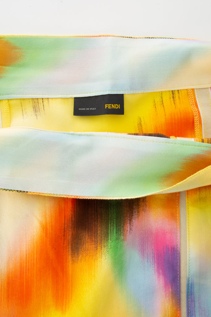 Fendi Abstract Silk Skirt - irvrsbl