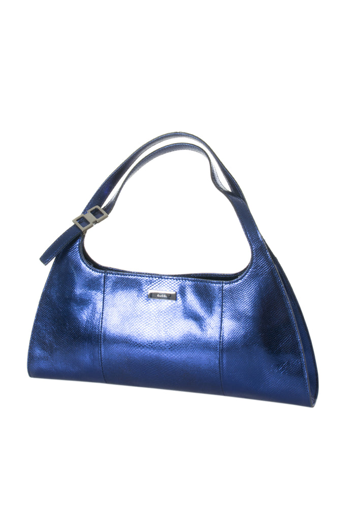GucciMetallic Blue Bag- irvrsbl