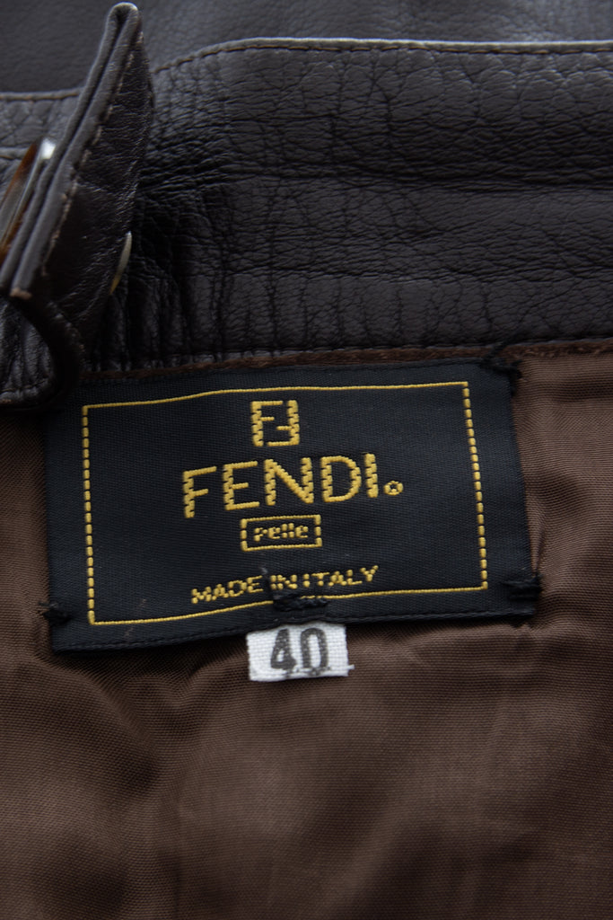 Fendi Zucca Leather Skirt - irvrsbl