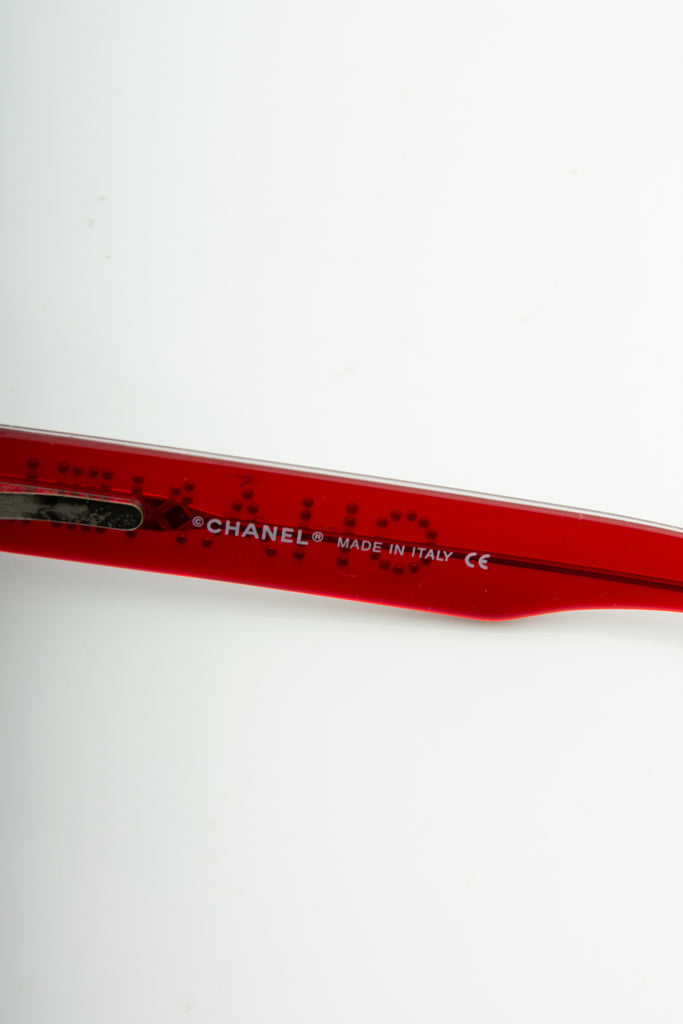 Chanel Diamante Sunglasses in Red - irvrsbl