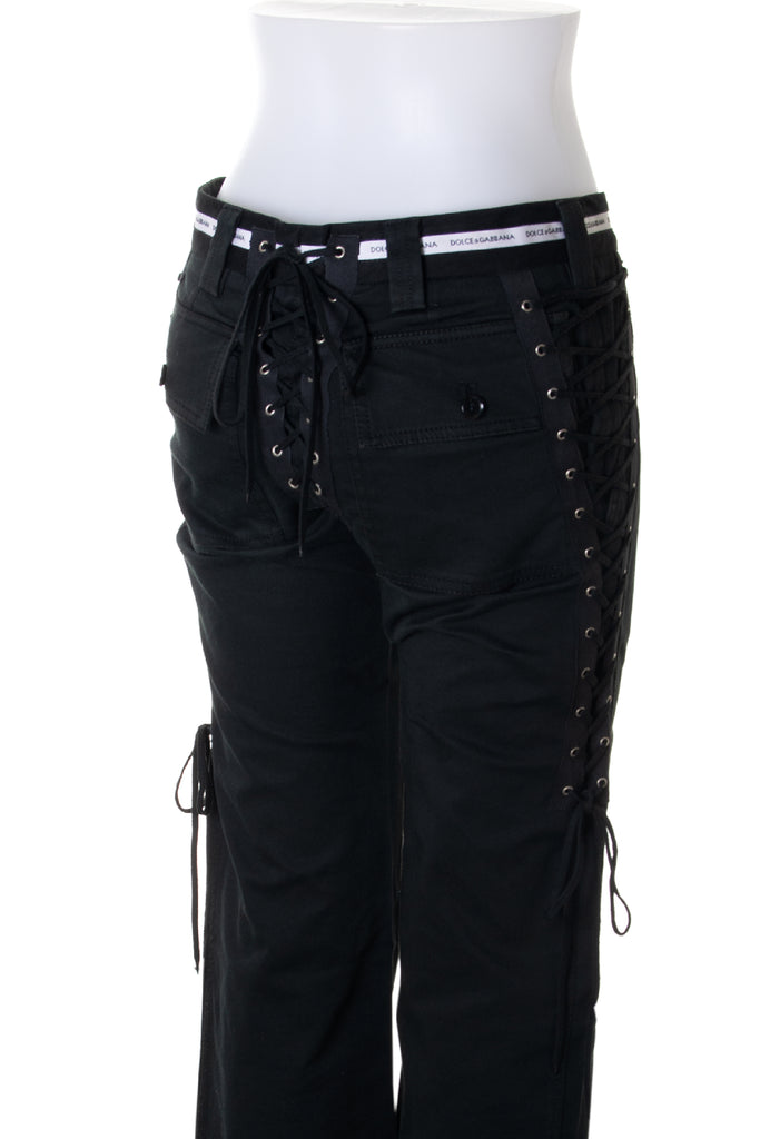 Dolce and Gabbana Lace Up Detail Pants - irvrsbl