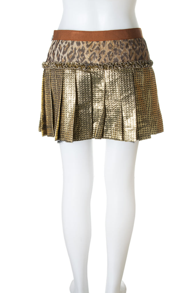 Dolce and Gabbana Gold Pleated Skirt - irvrsbl