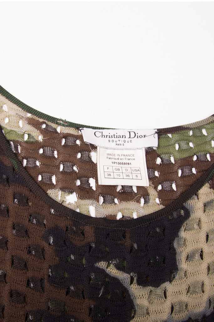 Christian Dior Camouflage Print Mesh Dress - irvrsbl