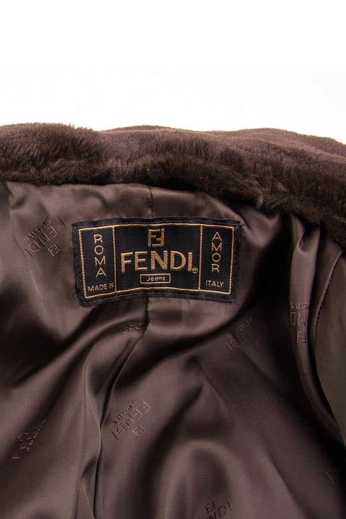 Fendi Faux Fur Collar Jacket - irvrsbl