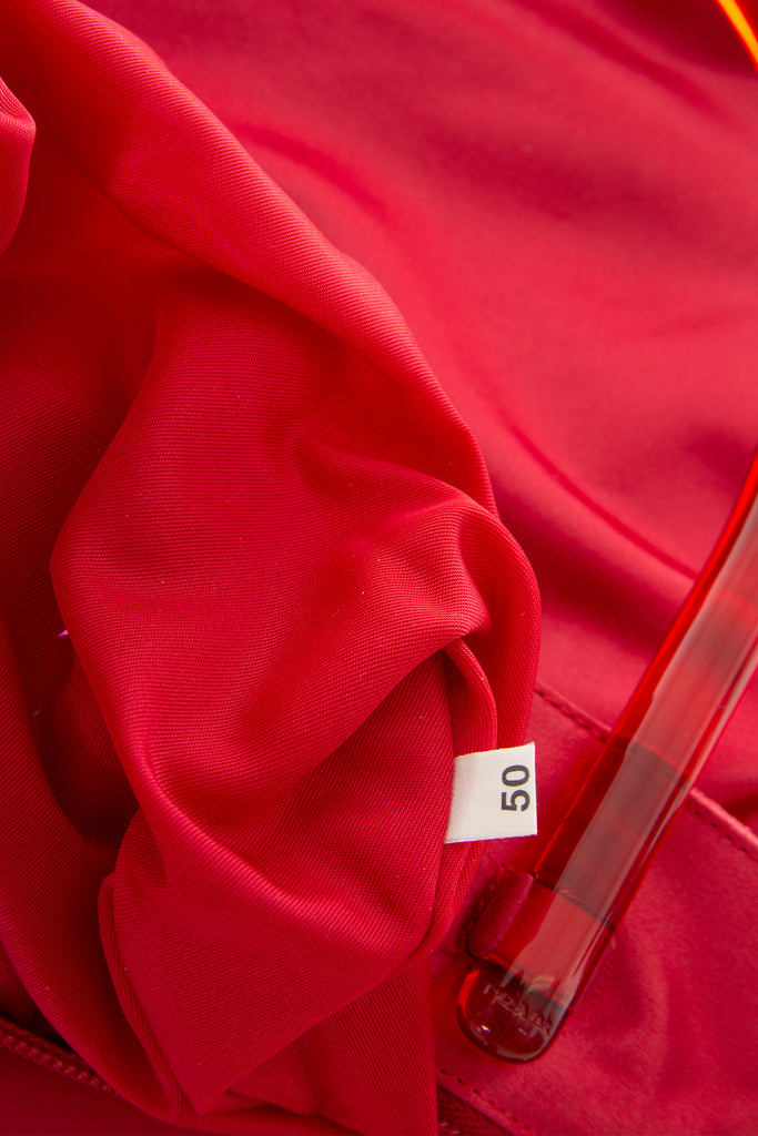 Prada Pink Satin Bag with Acrylic Handle - irvrsbl