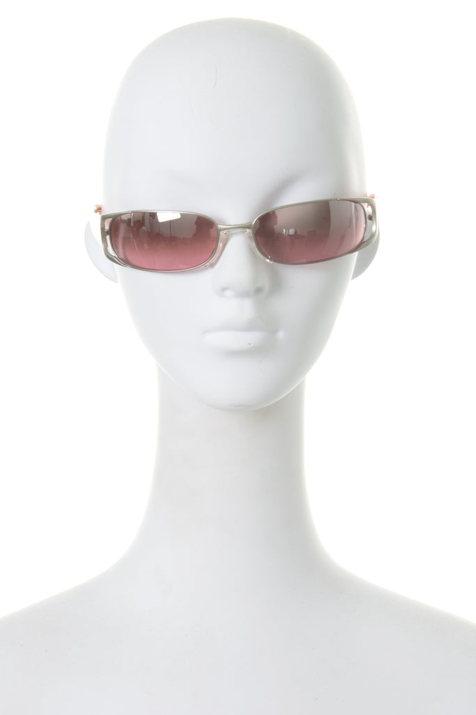 Miu Miu Pink Wraparound Sunglasses - irvrsbl