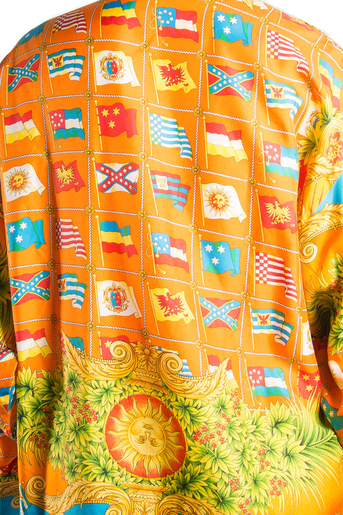 Versace "Flags of the World' Silk Shirt - irvrsbl