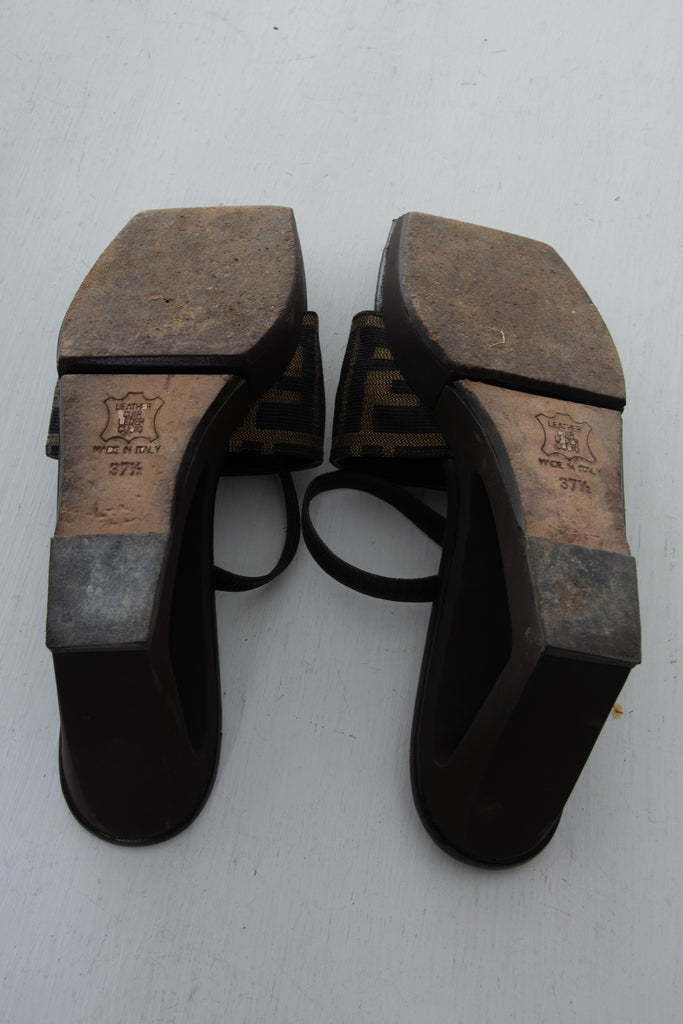 Fendi Cut Out Wedge Sandal - irvrsbl