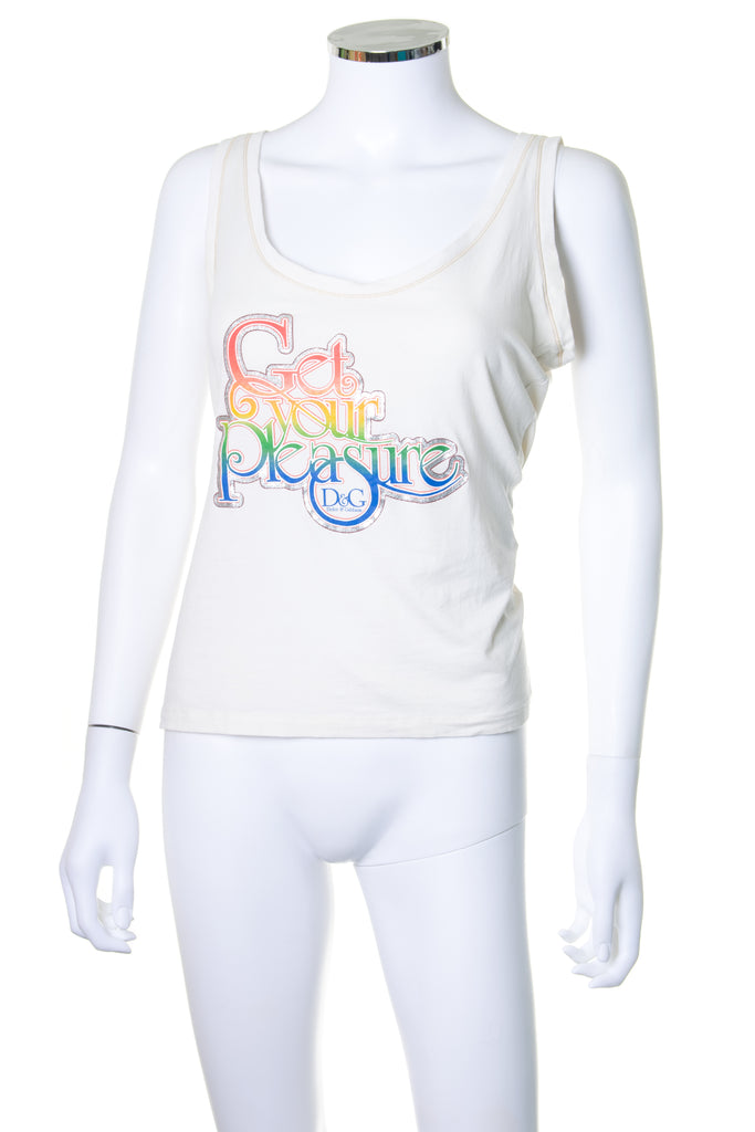 Dolce and GabbanaGet Your Pleasure Tank Top- irvrsbl