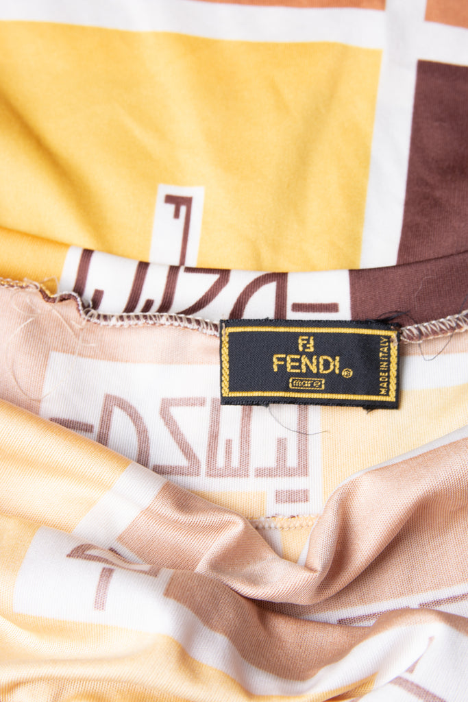 Fendi Logo Print Halter Dress - irvrsbl