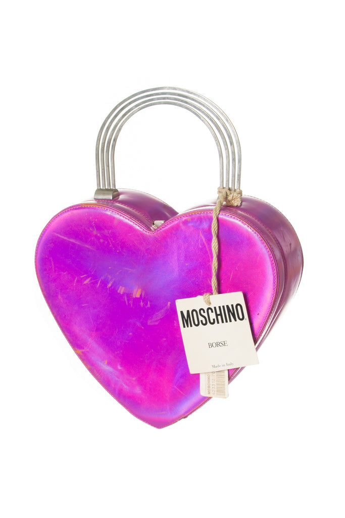 Moschino Iridescent Pink Heart Bag - irvrsbl