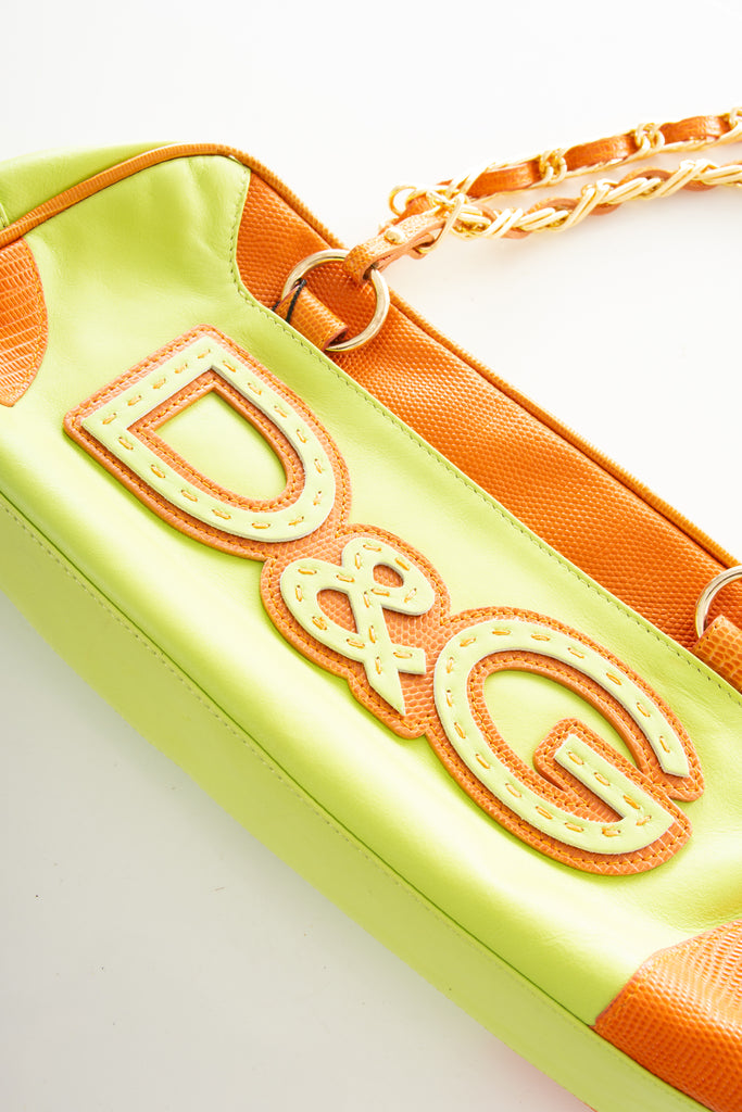 Dolce and Gabbana Lime Logo Bag - irvrsbl