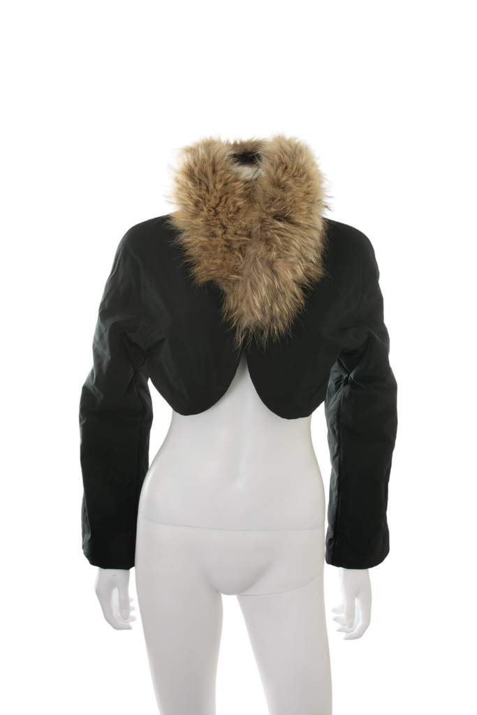 MarniCropped Coat with Fur Collar- irvrsbl