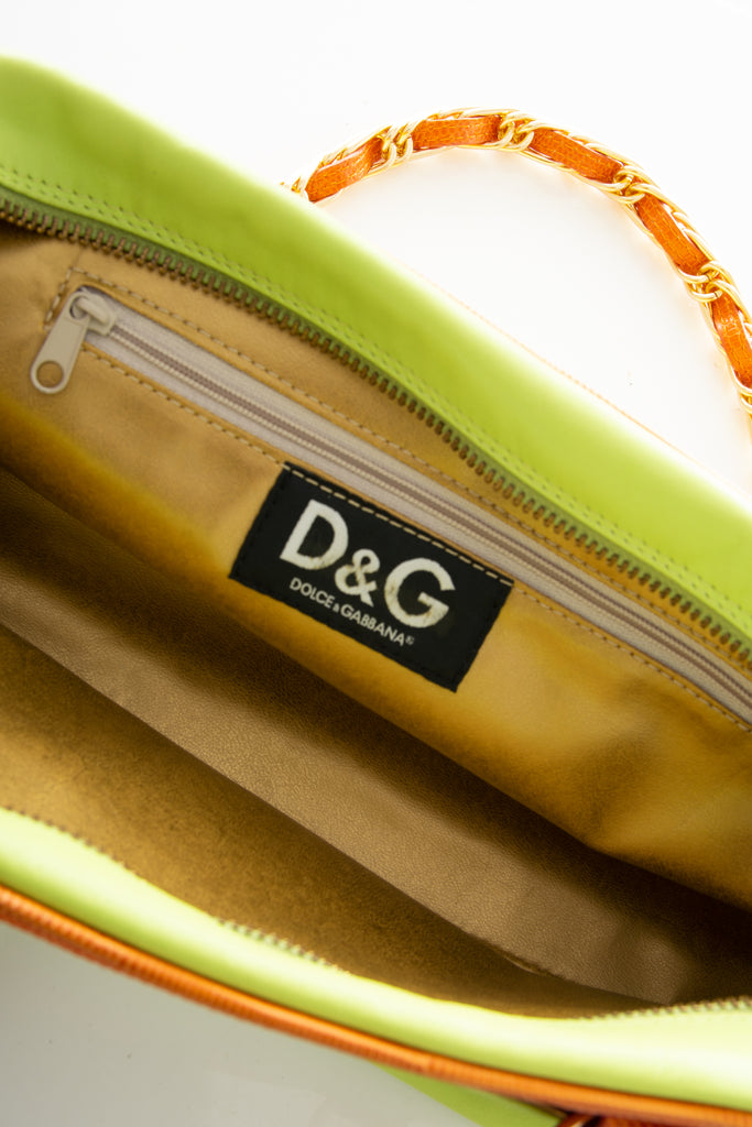 Dolce and GabbanaLime Logo Bag- irvrsbl