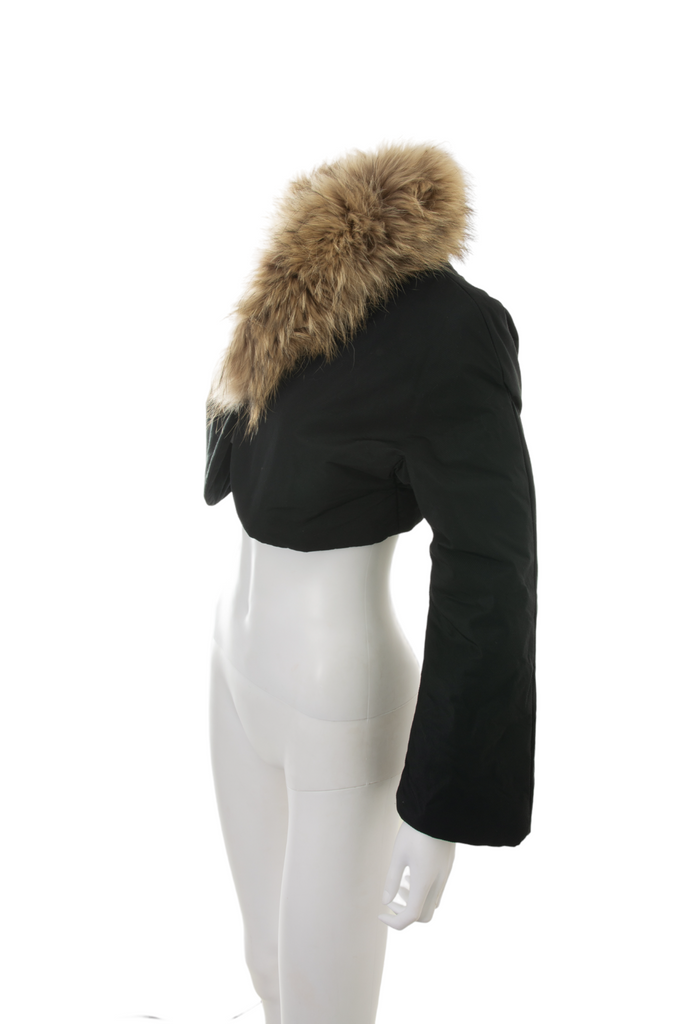 MarniCropped Coat with Fur Collar- irvrsbl