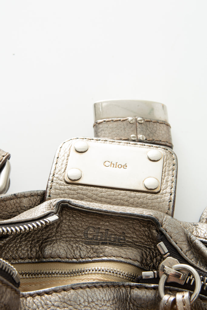 Chloe Paddington Bag in Chrome - irvrsbl