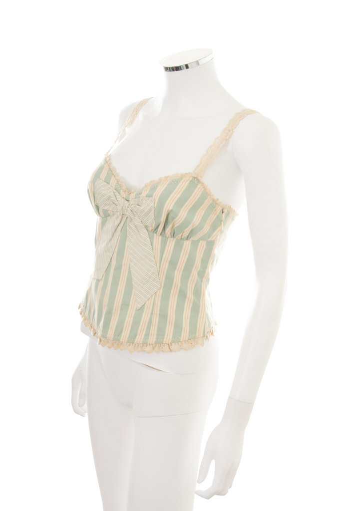Moschino Stripe Top with Bow - irvrsbl