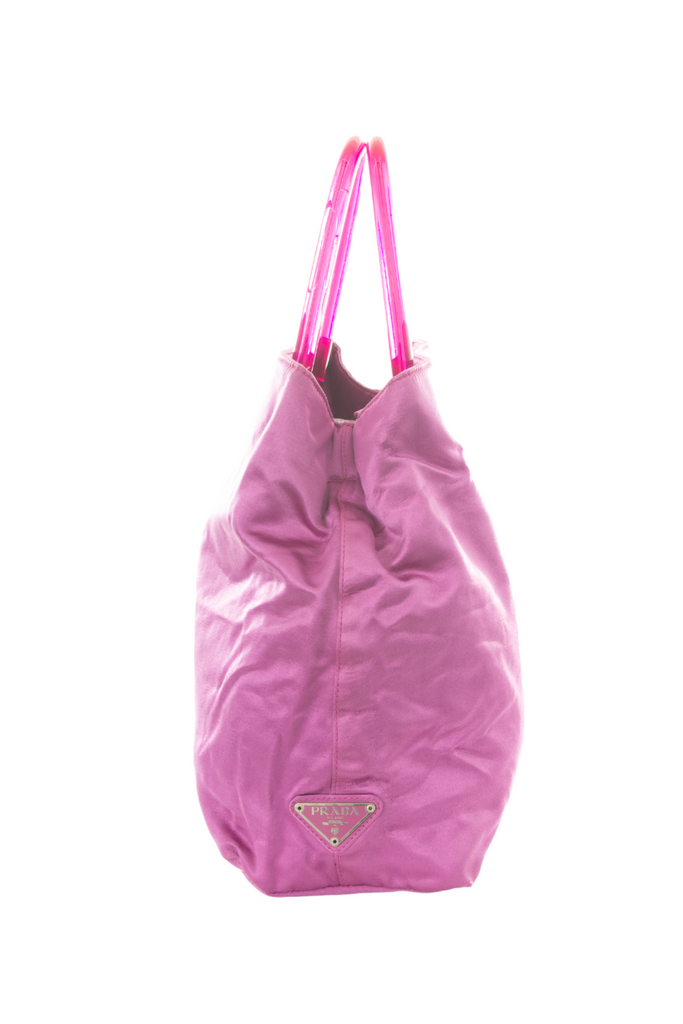 Prada Satin Bag with Clear Handle - irvrsbl