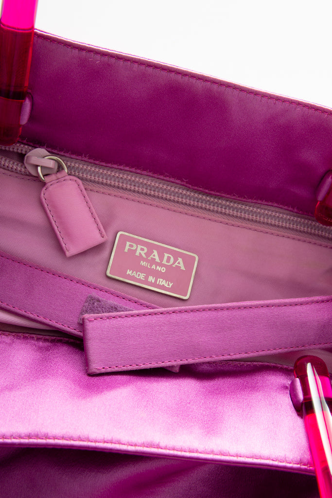 Prada Satin Bag with Clear Handle - irvrsbl