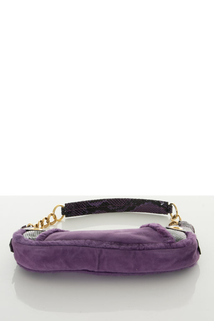 Dolce and Gabbana Purple Shearling Bag - irvrsbl