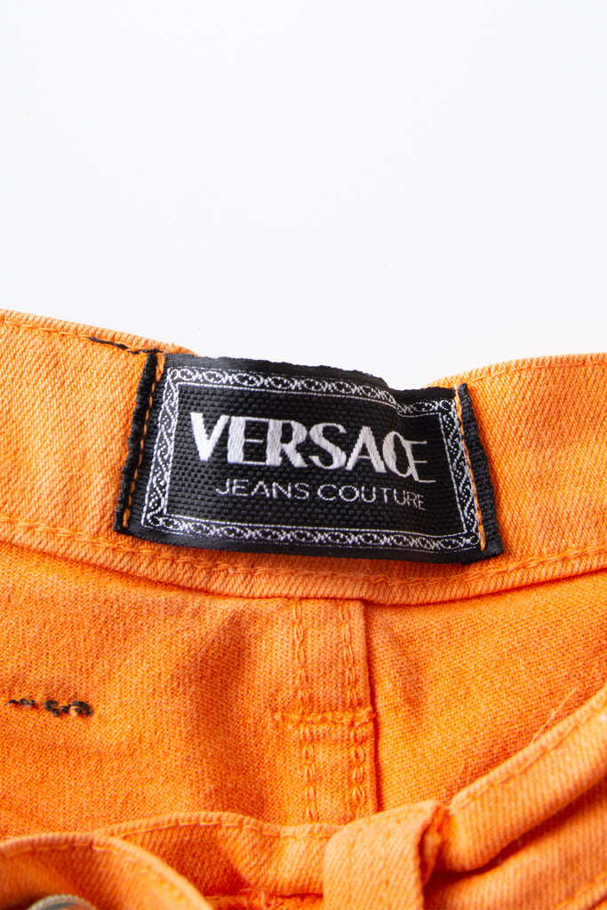 Versace High Waisted Jeans in Orange - irvrsbl