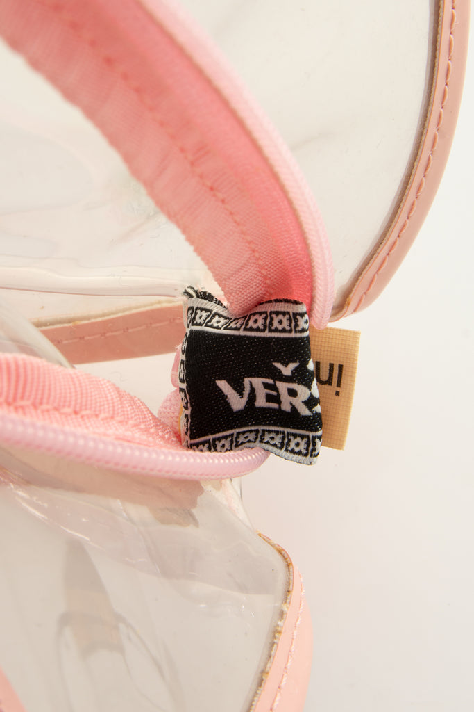 VersaceClear Medusa Bag in Pink- irvrsbl