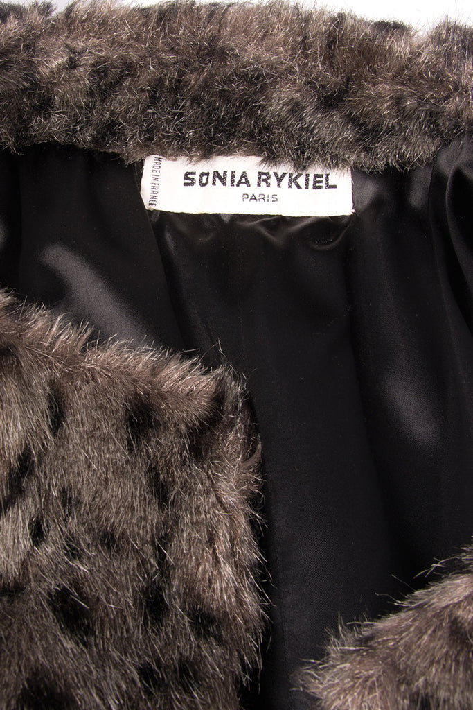 Sonia Rykiel Leopard Faux Fur Coat - irvrsbl