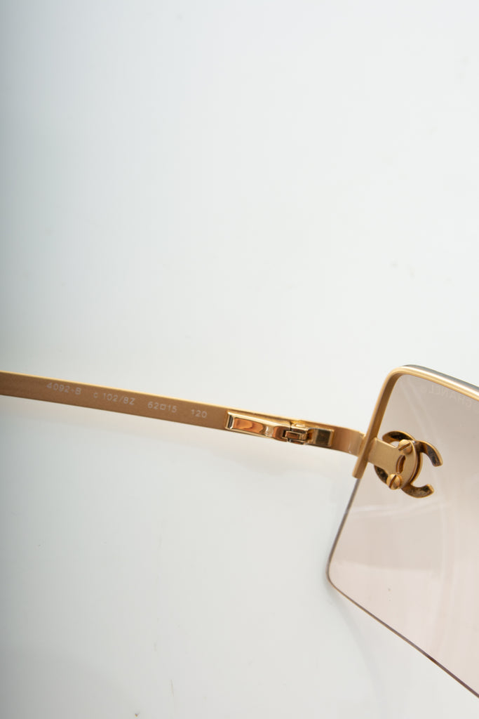 Chanel Rimless Crystal Sunglasses - irvrsbl