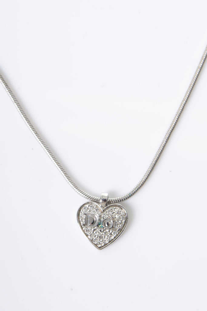 Christian Dior Crystal Heart Necklace - irvrsbl