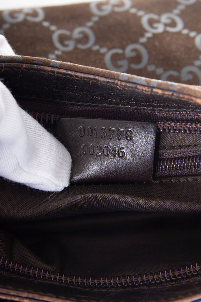Gucci Suede Monogram Bag - irvrsbl