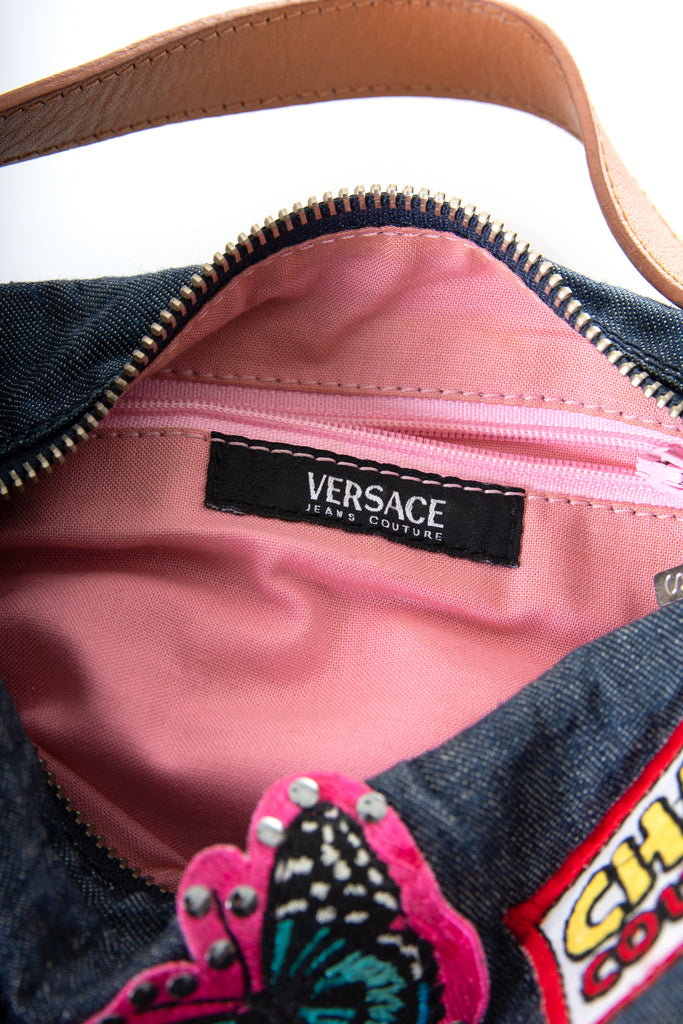 Versace Chaos Couture Denim Bag - irvrsbl