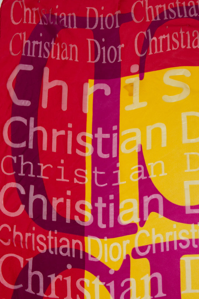 Christian Dior Logo Silk Scarf - irvrsbl