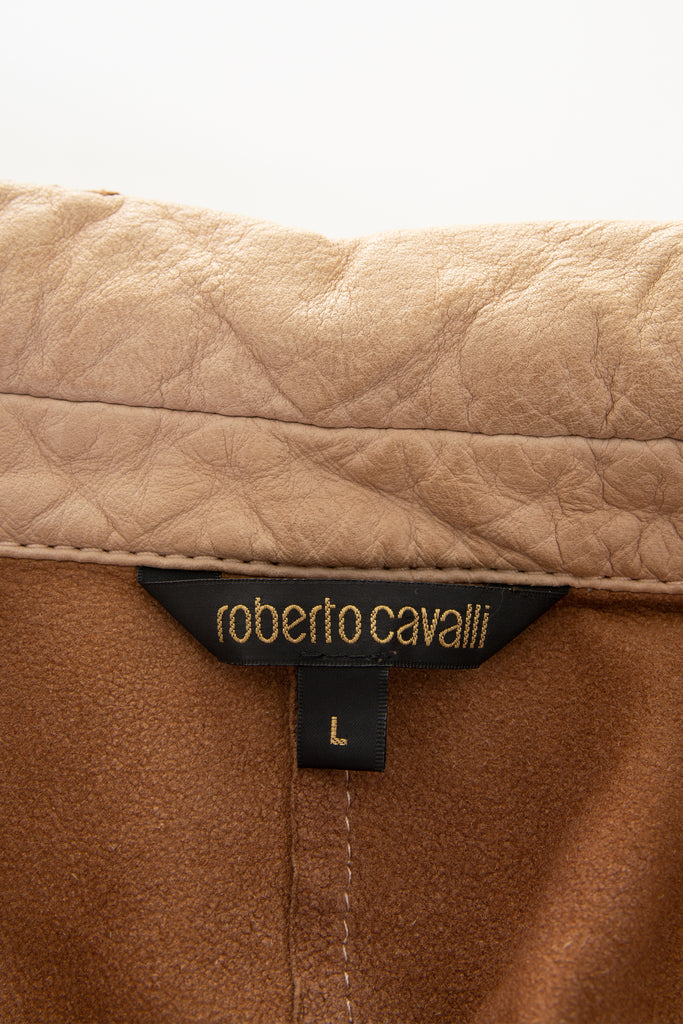 Roberto CavalliTie Dye Leather Jacket- irvrsbl