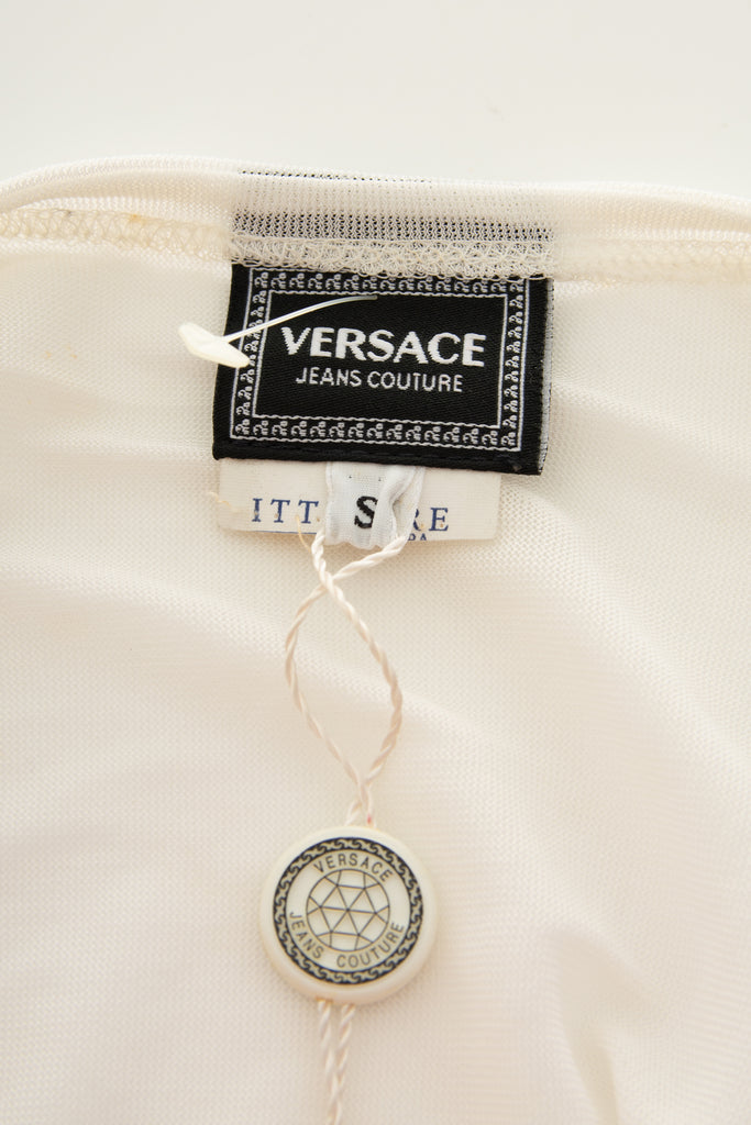 Versace Sheer Beaded Medusa Top - irvrsbl