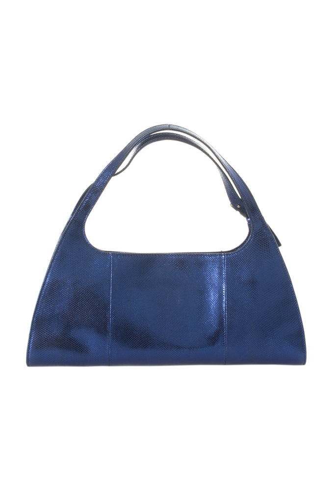GucciMetallic Blue Bag- irvrsbl