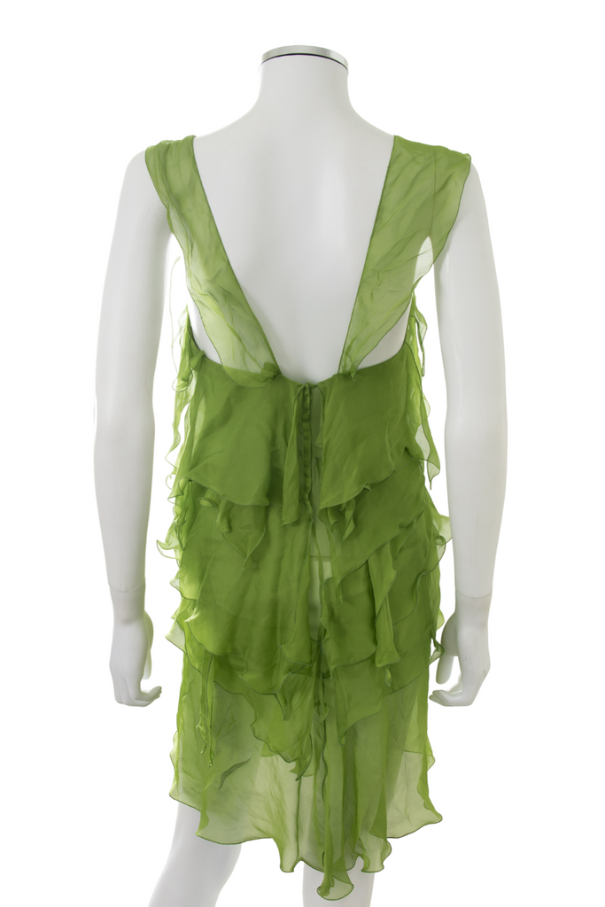 Alberta Ferretti Silk Ruffle Dress - irvrsbl