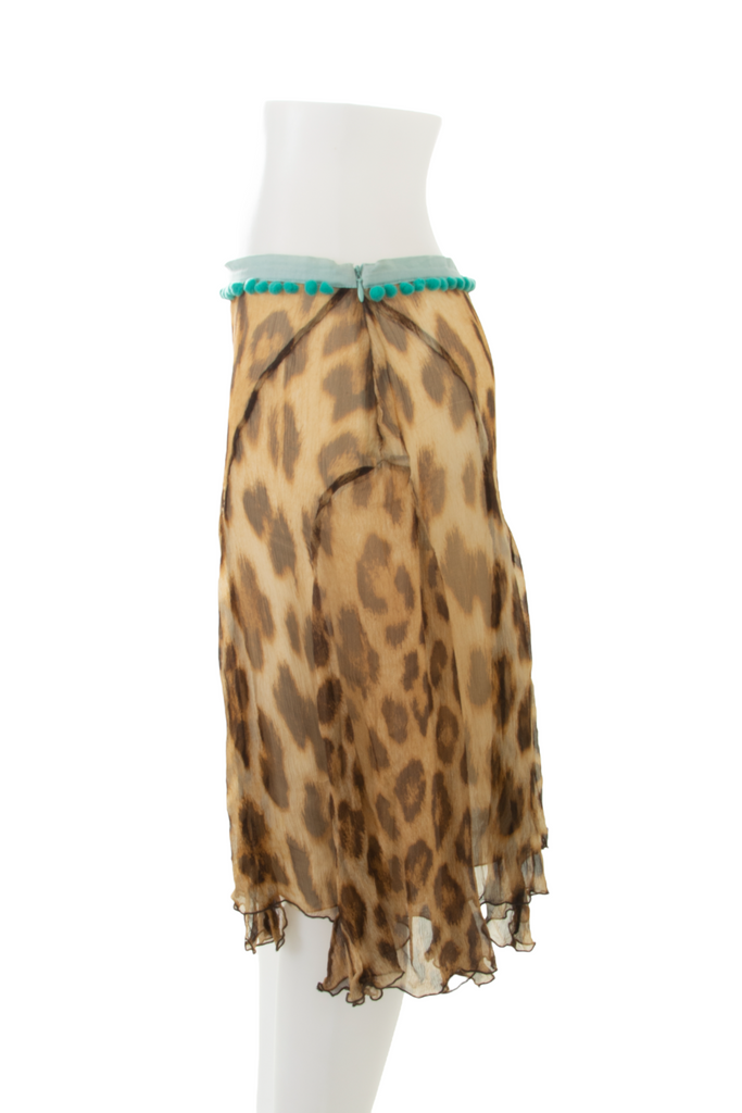 BlumarineLeopard Silk Skirt- irvrsbl