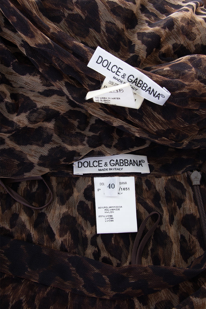 Dolce and Gabbana Sheer Leopard Top and Skirt - irvrsbl
