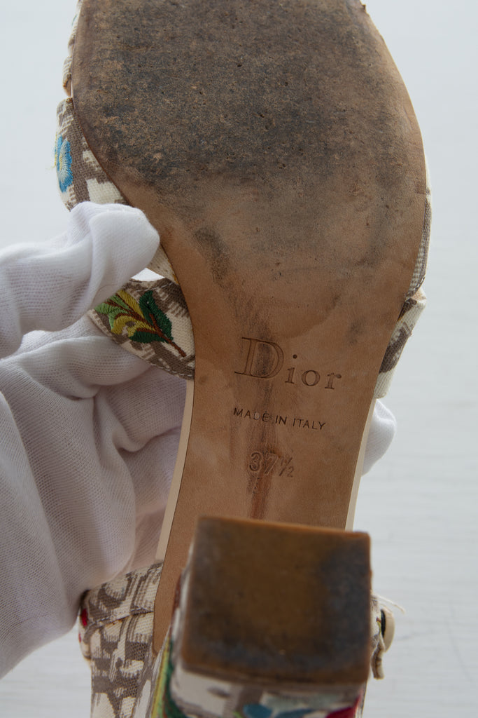 Christian Dior Embroidered Monogram Heels - irvrsbl
