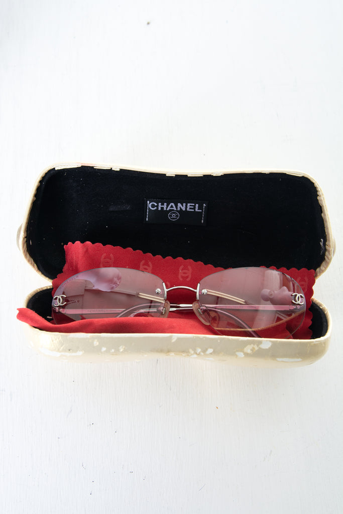 ChanelOmbre Pink Rimless Sunglasses- irvrsbl