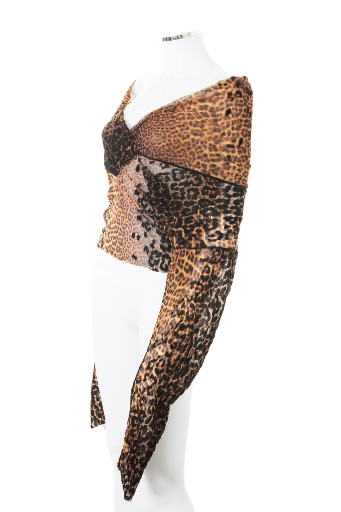Jean Paul GaultierMesh Leopard Print Top- irvrsbl