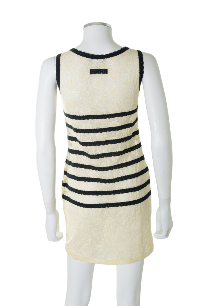 Jean Paul Gaultier Lace Striped Dress - irvrsbl