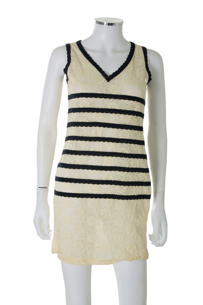 Jean Paul Gaultier Lace Striped Dress - irvrsbl
