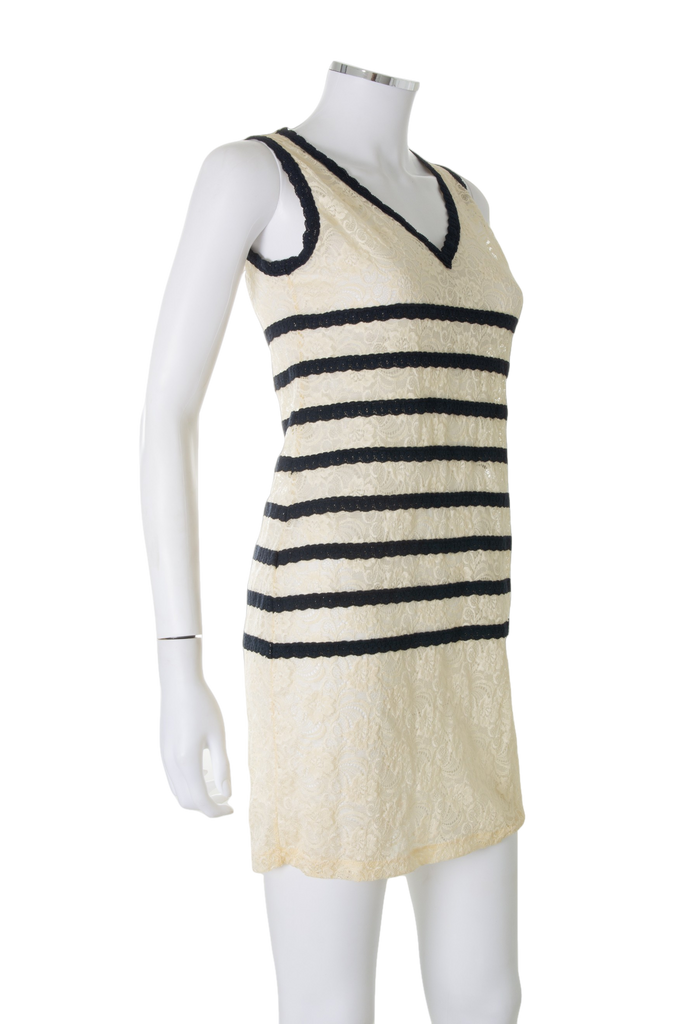 Jean Paul GaultierLace Striped Dress- irvrsbl